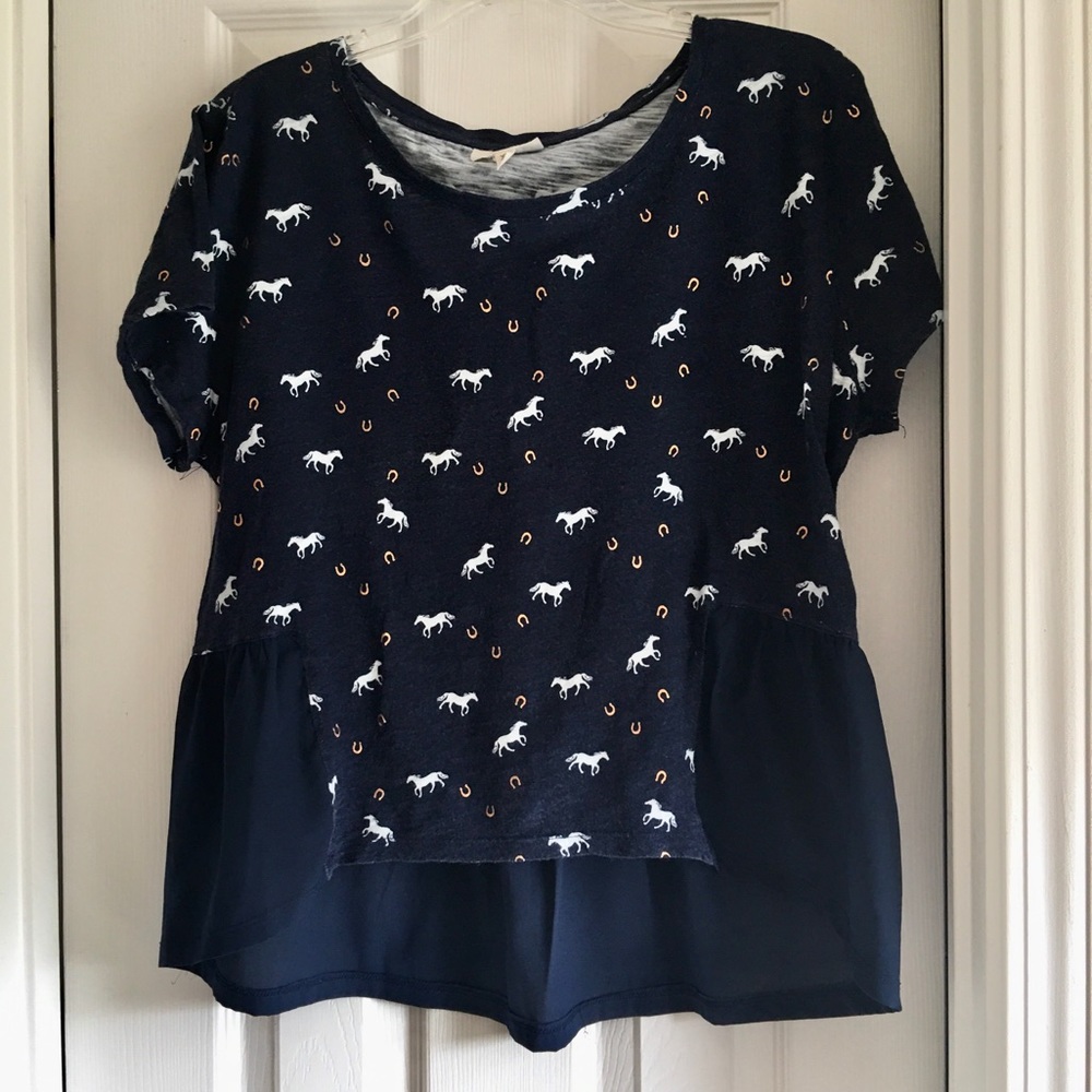 Bold & beautiful Maison Jules horse print top🐎! - Picture 2 of 6